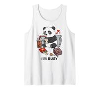 Funny Panda Im Busy Boba Tea Snacks Zoo Garçons Filles Enfants Débardeur