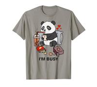 Funny Panda Im Busy Boba Tea Snacks Zoo Garçons Filles Enfants T-Shirt