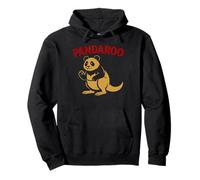 Funny Panda Kangaroo Australia China Animal Wildlife Cartoon Sweat à Capuche