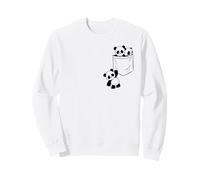 Funny Panda Lovers Cute Kawaii Baby Pandas in Pocket Sweatshirt
