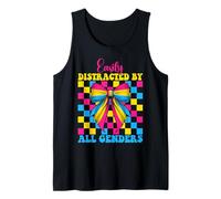 Funny Pansexual Pan Pride facilement distrait par tous les sexes Débardeur
