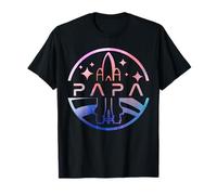 Funny Papa Space Astronaute Rocket Fête d'anniversaire T-Shirt