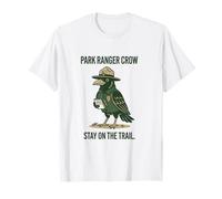 Funny Park-Ranger Crow - Stay-on-The-Trail Nature-Meme T-Shirt