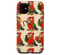 Funny Parrot Cartoon Meme Mischief Animal Humor Art Coque pour iPhone 11