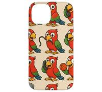 Funny Parrot Cartoon Meme Mischief Animal Humor Art Coque pour iPhone 14