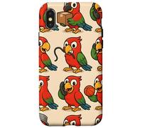 Funny Parrot Cartoon Meme Mischief Animal Humor Art Coque pour iPhone X/XS