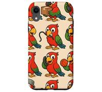 Funny Parrot Cartoon Meme Mischief Animal Humor Art Coque pour iPhone XR