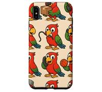 Funny Parrot Cartoon Meme Mischief Animal Humor Art Coque pour iPhone XS Max
