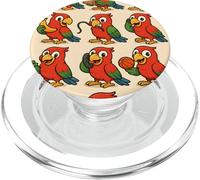 Funny Parrot Cartoon Meme Mischief Animal Humor Art PopSockets PopGrip pour MagSafe