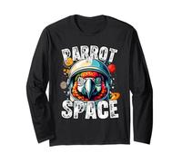 Funny Parrot Designs « Parrot In Space » pour les amateurs de perroquets Manche Longue