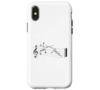 Funny Partitions de Musique en Forme de bâton Blanc Coque pour iPhone X/XS