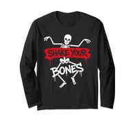 Funny Party Dancing Humor Music Festival Shake Your Bones Manche Longue