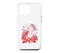 Funny Patriotic Eagle Boop Retro Pinup Girl Booping Humour Coque pour iPhone 12 Pro Max