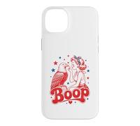 Funny Patriotic Eagle Boop Retro Pinup Girl Booping Humour Coque pour iPhone 14 Plus