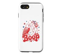 Funny Patriotic Eagle Boop Retro Pinup Girl Booping Humour Coque pour iPhone SE (2020) / 7/8