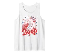Funny Patriotic Eagle Boop Retro Pinup Girl Booping Humour Débardeur