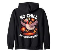 Funny Patriotic Goose 4th of July USA Flag Sweat à Capuche