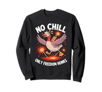 Funny Patriotic Goose 4th of July USA Flag Sweatshirt