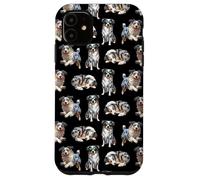 Funny Pattern Happy Blue Merle Australian Shepherd Lover Coque pour iPhone 11