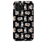 Funny Pattern Happy Blue Merle Australian Shepherd Lover Coque pour iPhone 11 Pro