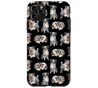 Funny Pattern Happy Blue Merle Australian Shepherd Lover Coque pour iPhone 11 Pro Max
