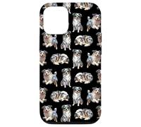 Funny Pattern Happy Blue Merle Australian Shepherd Lover Coque pour iPhone 12/12 Pro
