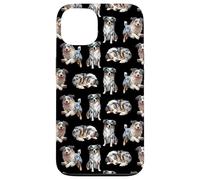 Funny Pattern Happy Blue Merle Australian Shepherd Lover Coque pour iPhone 13