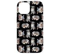 Funny Pattern Happy Blue Merle Australian Shepherd Lover Coque pour iPhone 14