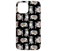 Funny Pattern Happy Blue Merle Australian Shepherd Lover Coque pour iPhone 15