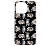 Funny Pattern Happy Blue Merle Australian Shepherd Lover Coque pour iPhone 15 Pro Max