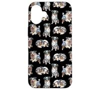 Funny Pattern Happy Blue Merle Australian Shepherd Lover Coque pour iPhone 16 Plus