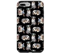 Funny Pattern Happy Blue Merle Australian Shepherd Lover Coque pour iPhone 7 Plus/8 Plus