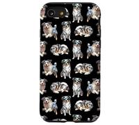 Funny Pattern Happy Blue Merle Australian Shepherd Lover Coque pour iPhone SE (2020) / 7/8