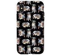 Funny Pattern Happy Blue Merle Australian Shepherd Lover Coque pour iPhone X/XS