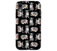 Funny Pattern Happy Blue Merle Australian Shepherd Lover Coque pour iPhone XR