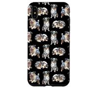 Funny Pattern Happy Blue Merle Australian Shepherd Lover Coque pour iPhone XS Max