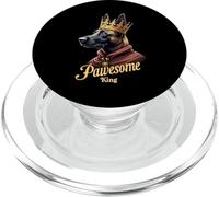 Funny Pawesome Berger Belge King Dog Malinois Art PopSockets PopGrip pour MagSafe