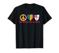 Funny Peace Love The Episcopal Church Rainbow LGBT Pride T-Shirt