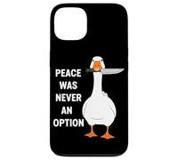 FUNNY PEACE WAS NEVER AN OPTION DUCK Coque pour iPhone 13