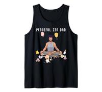 Funny Peaceful Zen Dad Namaste Yoga Méditation Mindfulness Débardeur