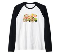 Funny Peach Fruit GNOME Truck Peachy Graphic for Summer Manche Raglan