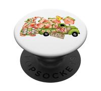 Funny Peach Fruit GNOME Truck Peachy Graphic for Summer PopSockets PopGrip Adhésif