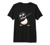 Funny Penguin Dab Lunettes de Soleil Motif Dessin animé T-Shirt Haut de Gamme