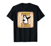 Funny Penguin Fight Or Flight Meme Pingouin T-Shirt