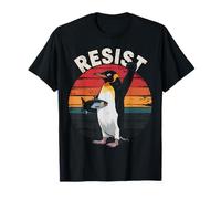 Funny Penguin Resist Protest Against Tariffs Humour T-Shirt