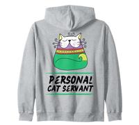 Funny Personal Cat Servant Cats Lover Humor Sweat à Capuche