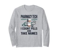 Funny Pharmacy Tech Squad CPhT Pharmacien Assistant Manche Longue