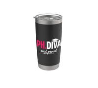 Funny PhD Student Graduate Ph.D Diva Really and Proud Gobelet isotherme en acier inoxydable double paroi