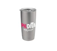 Funny PhD Student Graduate Ph.D Diva Really and Proud Gobelet isotherme en acier inoxydable double paroi