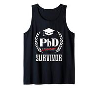 Funny PHD Survivor T shirt for Graduation Student Gift Débardeur